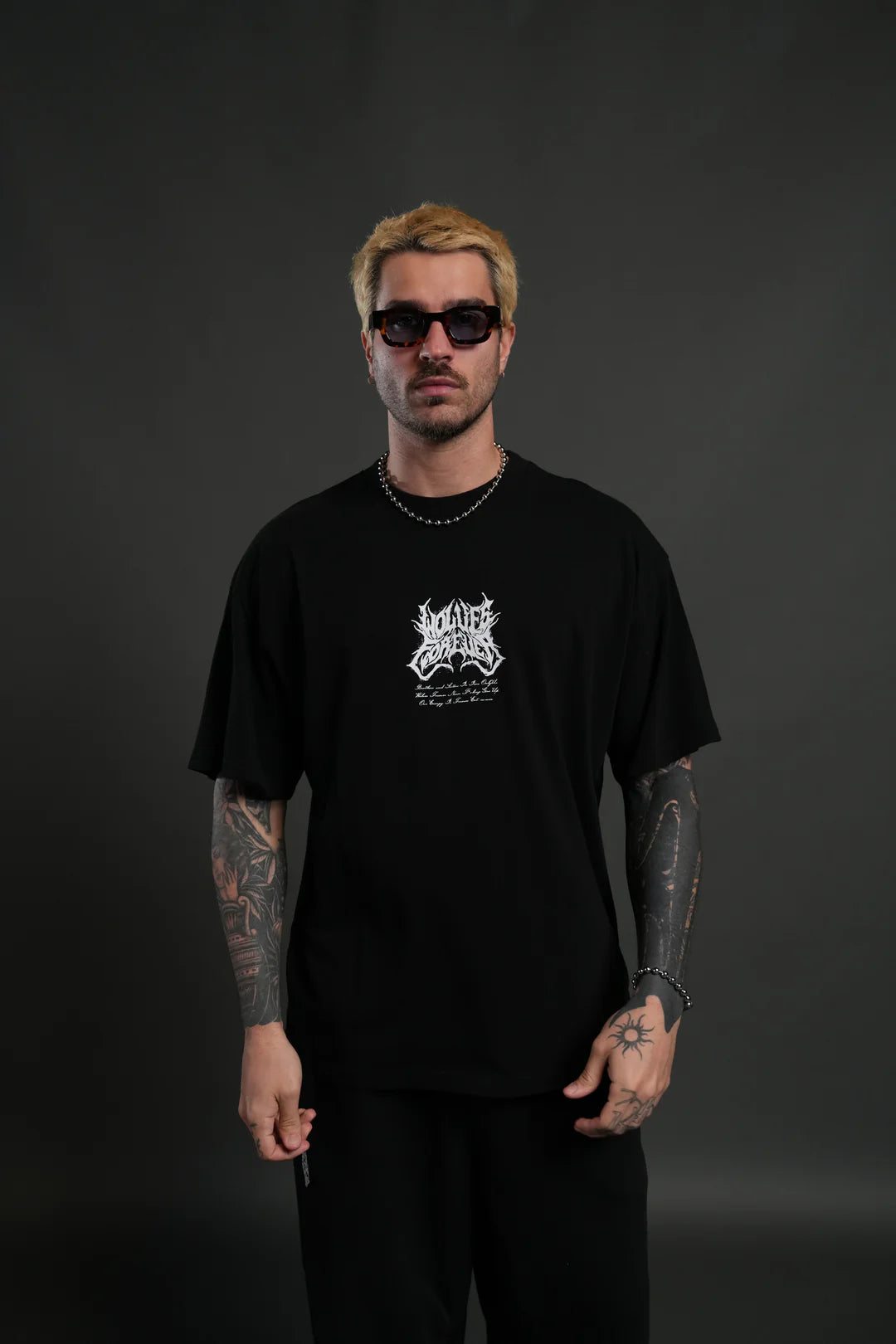 SHEER LOYALTY "PREMIUM" OVERSIZED TEE IN BLACK