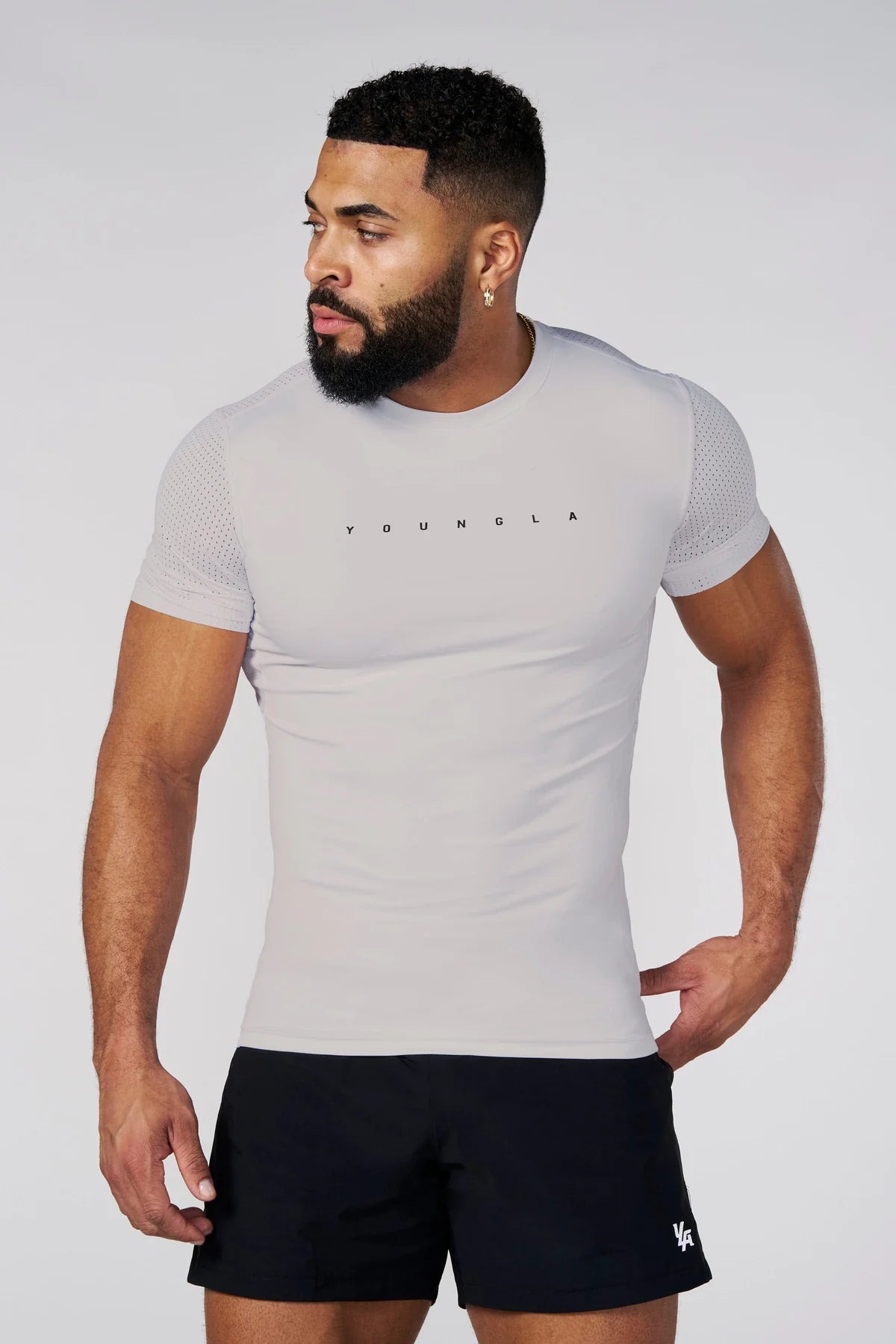 4083 - AIRFLEX COMPRESSION TEES Light Grey