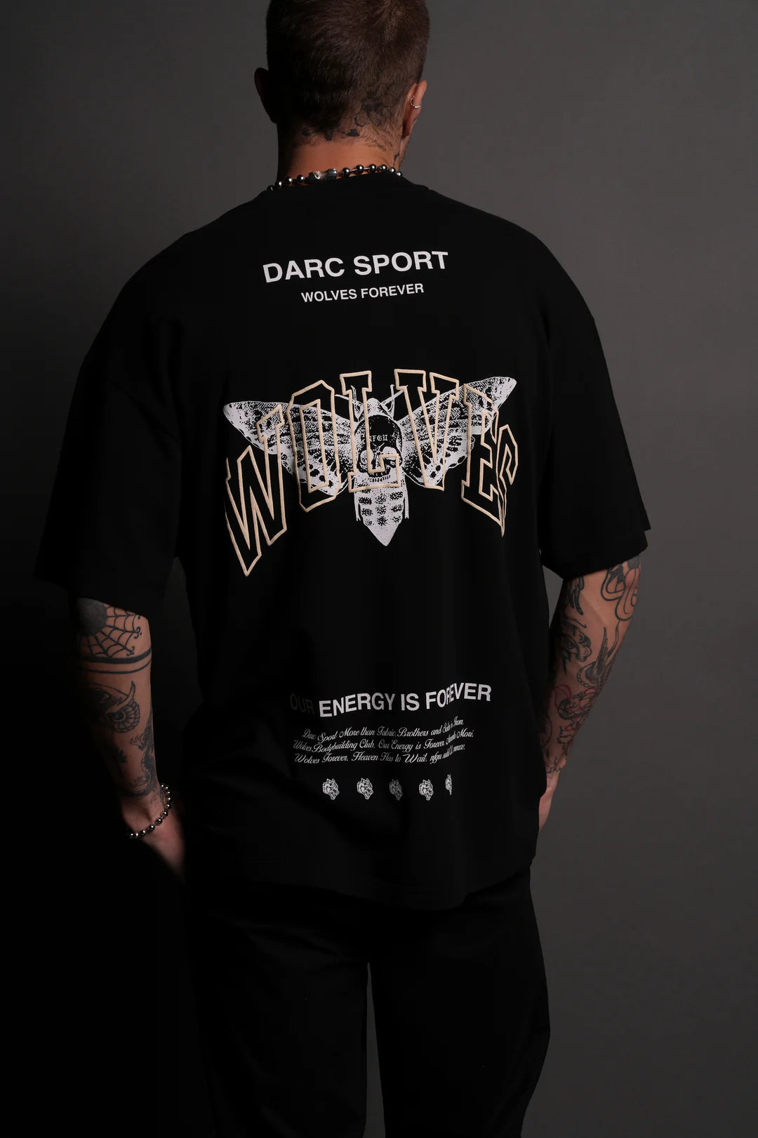 DEATH MOTH FOREVER "PREMIUM"
OVERSIZED TEE IN BLACK