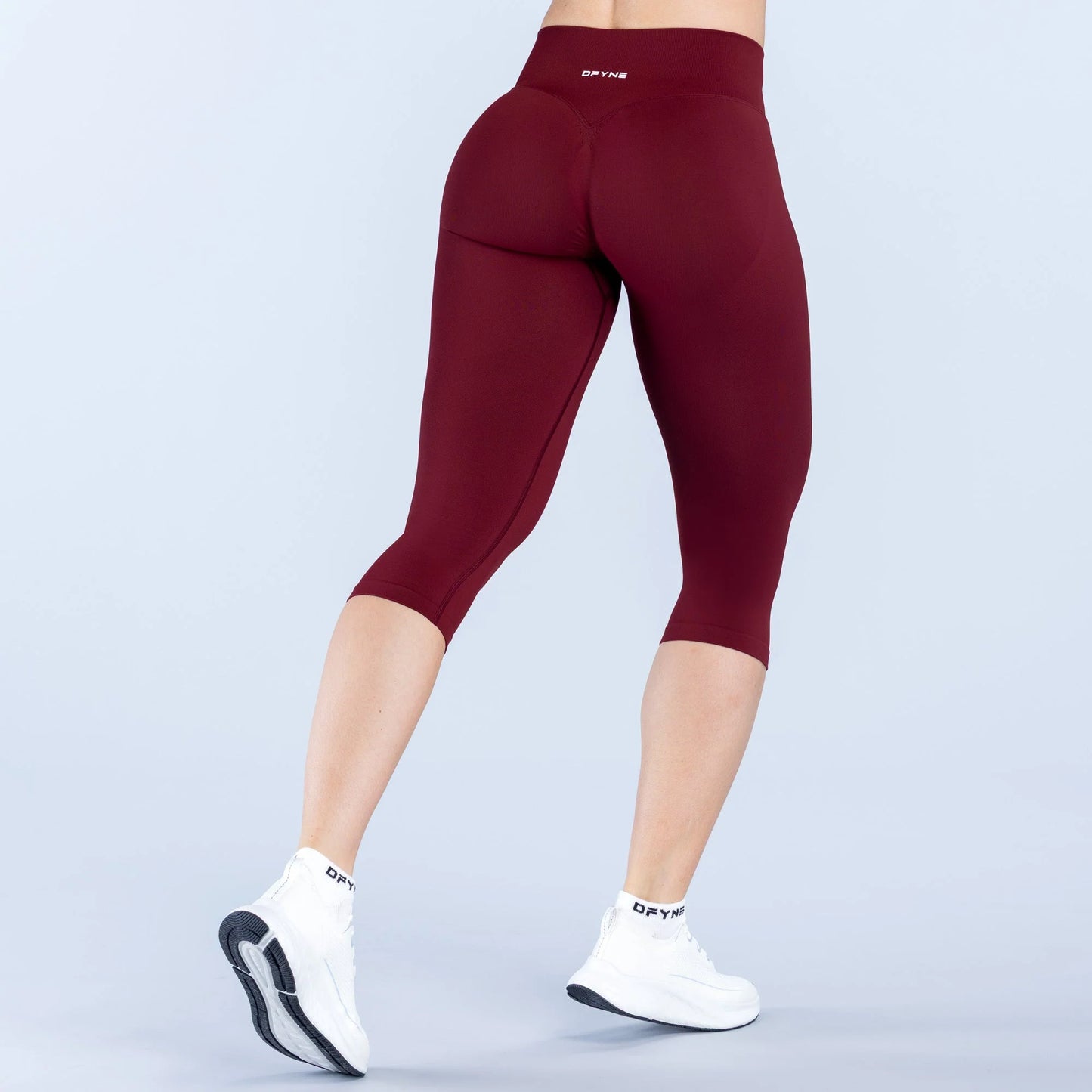 Vision Capris | Straight Waistband Maroon
