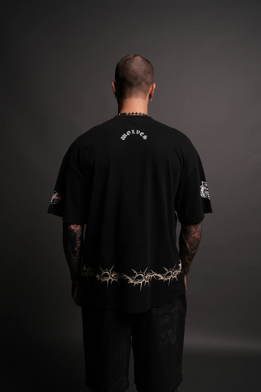 DRIP HESH "PREMIUM" OVERSIZED TEE IN BLACK/WHITE