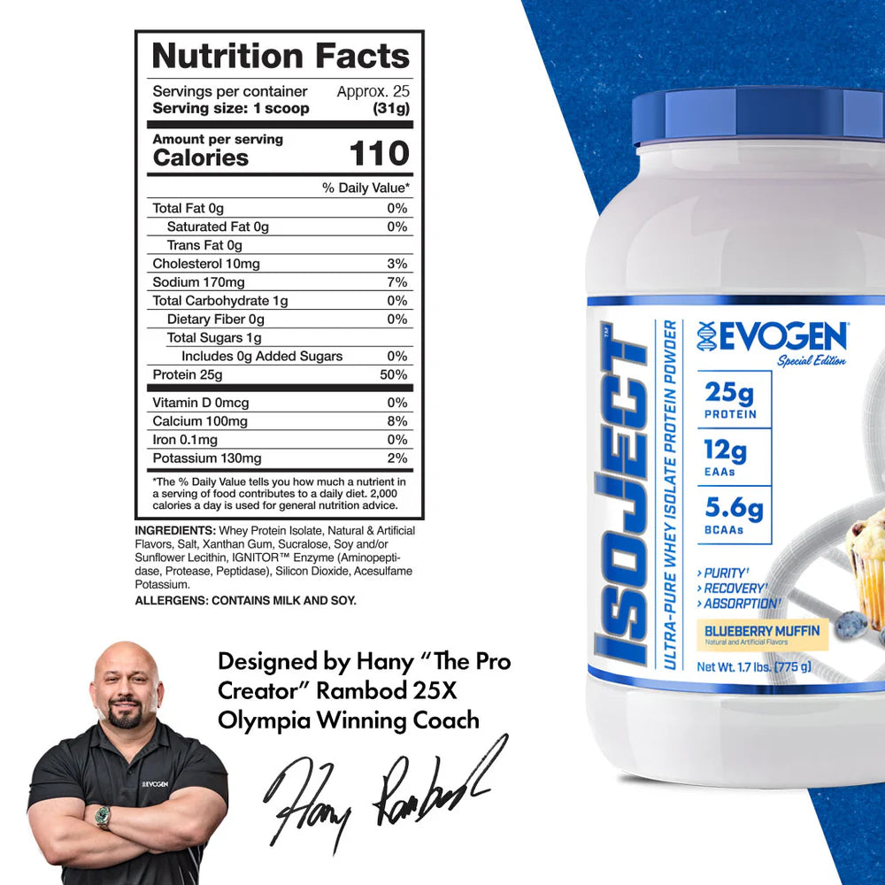 EVOGEN Isoject 2lb Blueberry Muffin