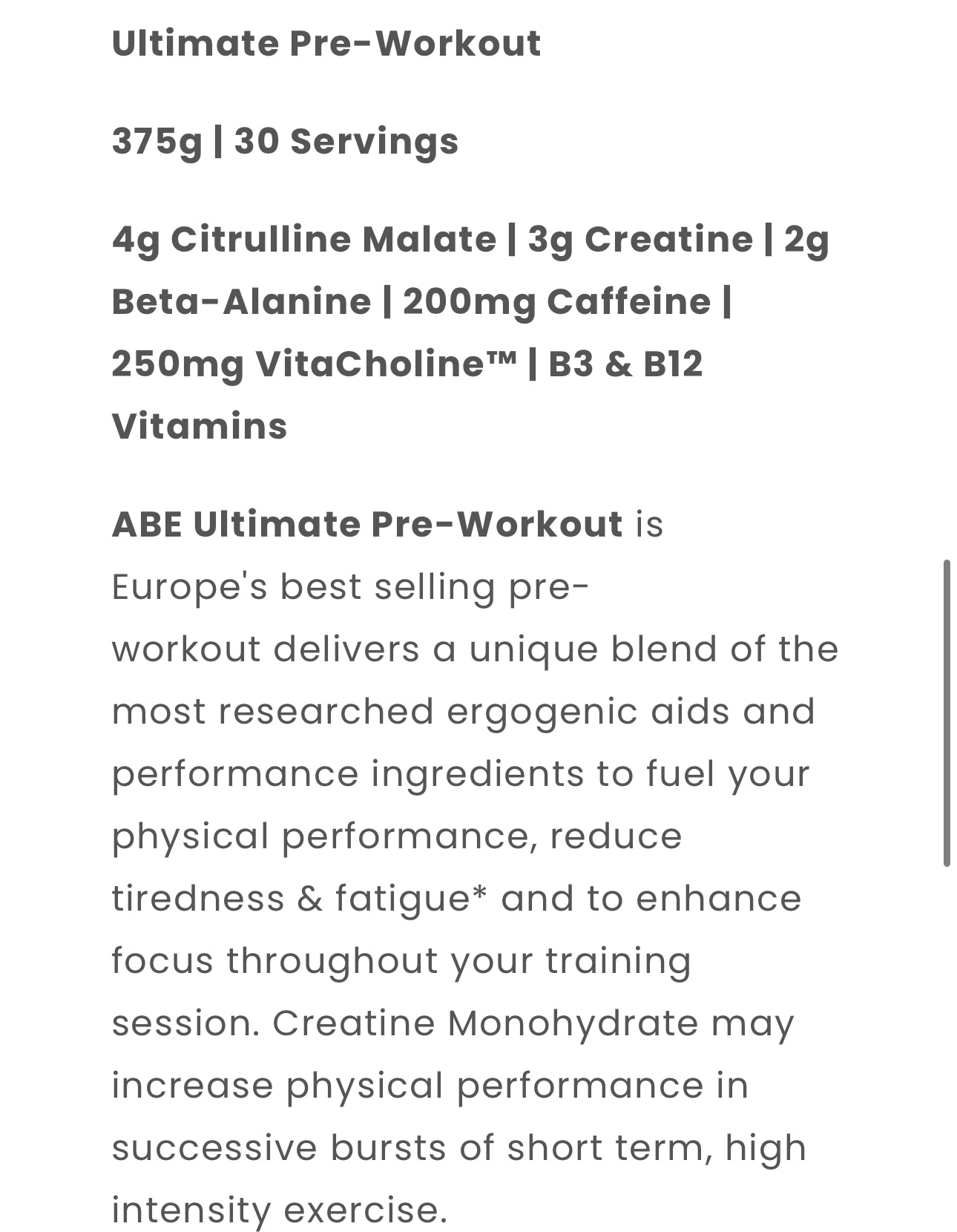 ABE Ultimate Pre Workout BADDY BERRY