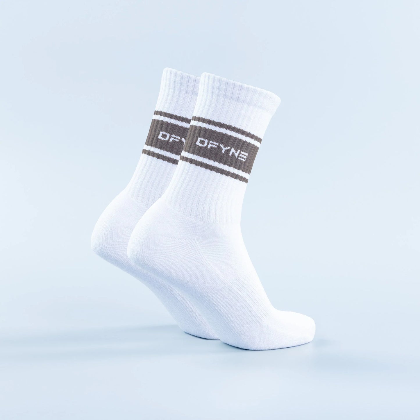 Sports Stripe Crew Socks Truffle