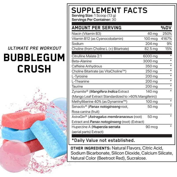 ABE Ultimate Pre Workout Bubblegum Crush