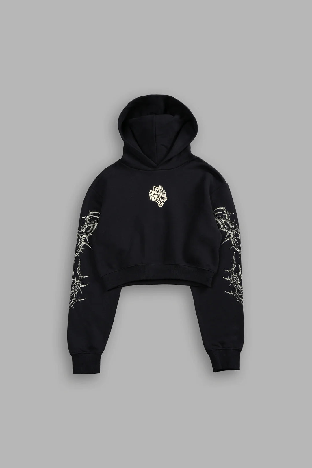THORNS ROSE HOODIE IN BLACK