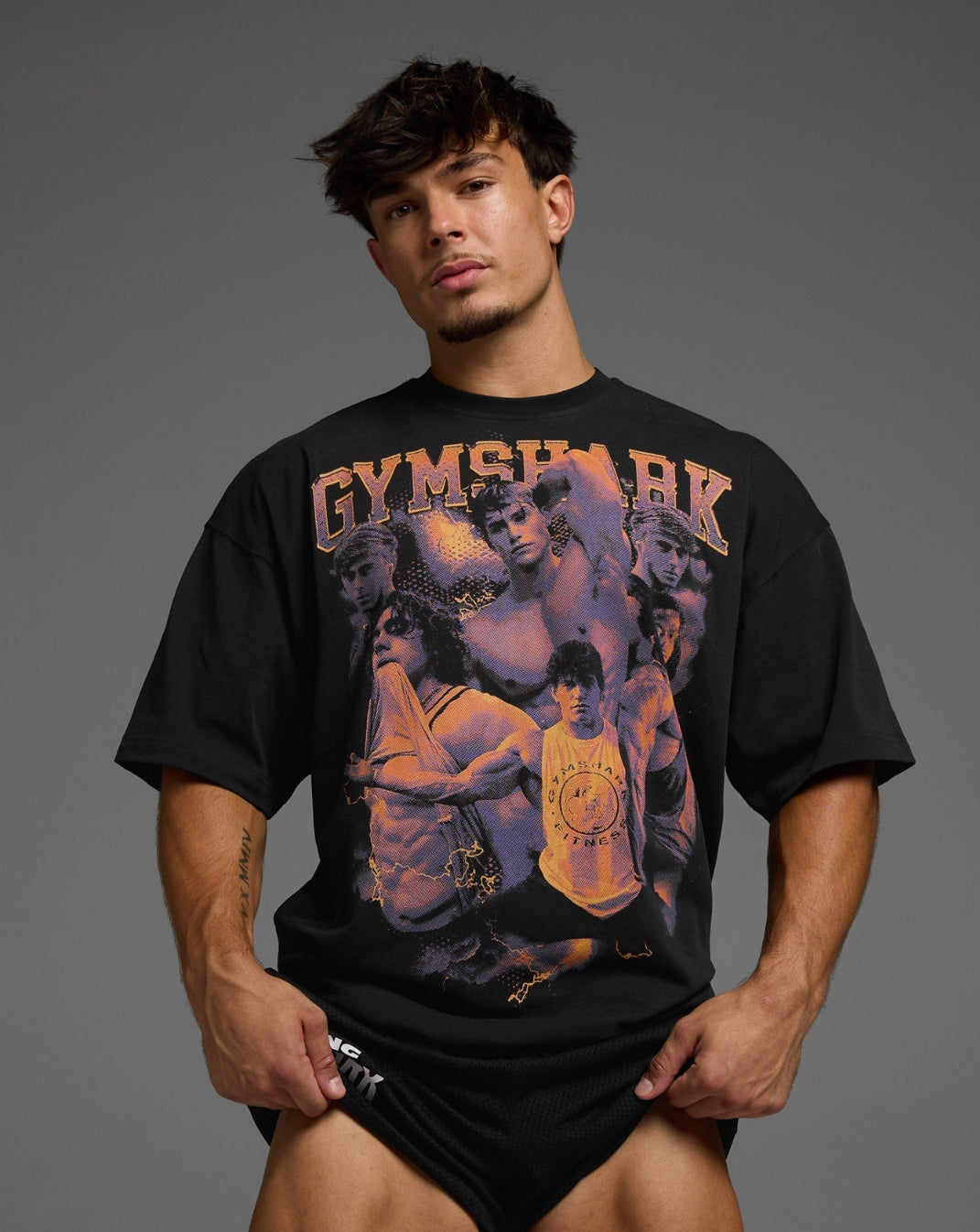 Mens Athlete Bootleg Graphic T-Shirt