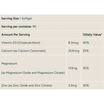 MY PROTEIN Calcium Magnesium Zinc & Vitamin D3