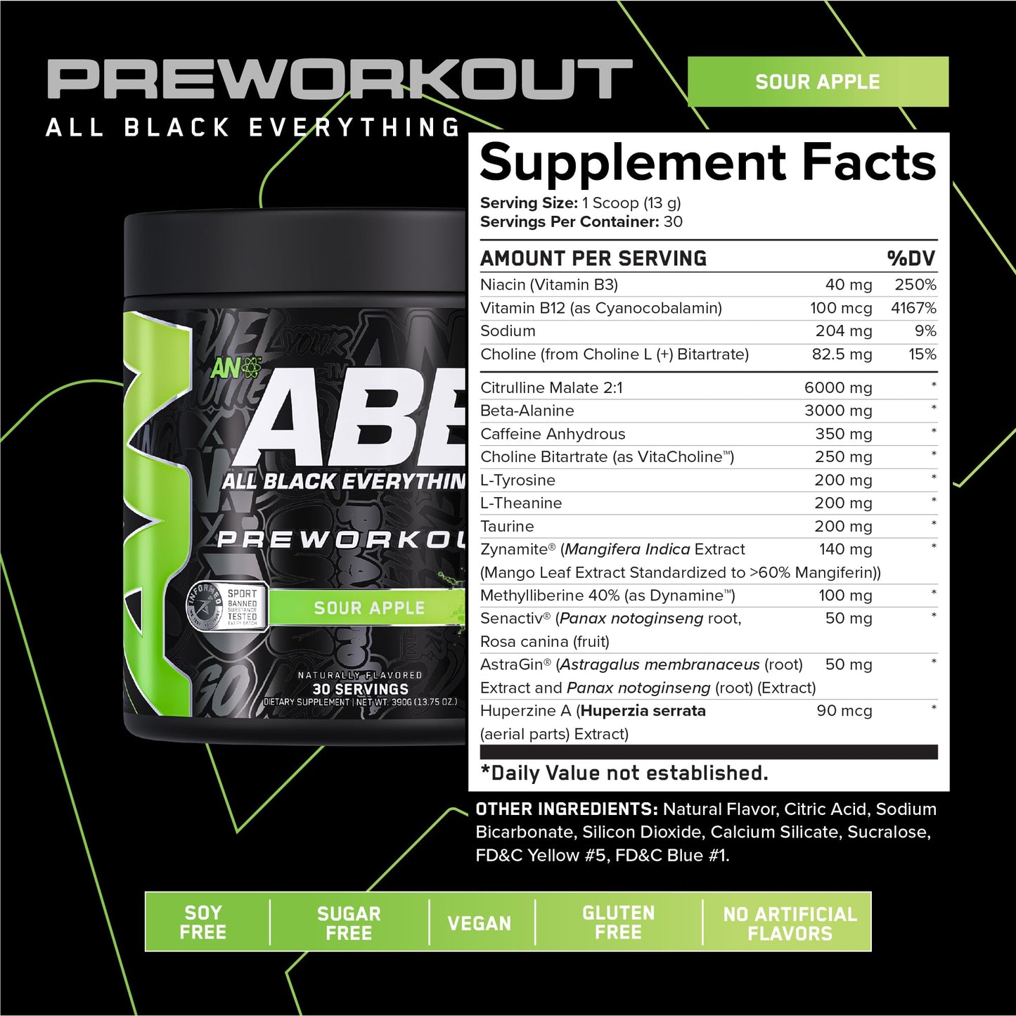 ABE Ultimate Pre Workout Sour Apple