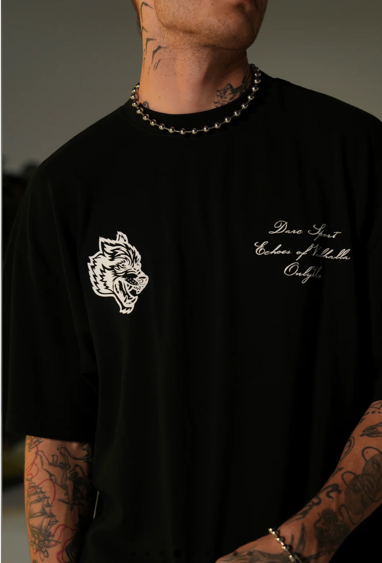 GOD OF THUNDER "PREMIUM" OVERSIZED TEE IN BLACK