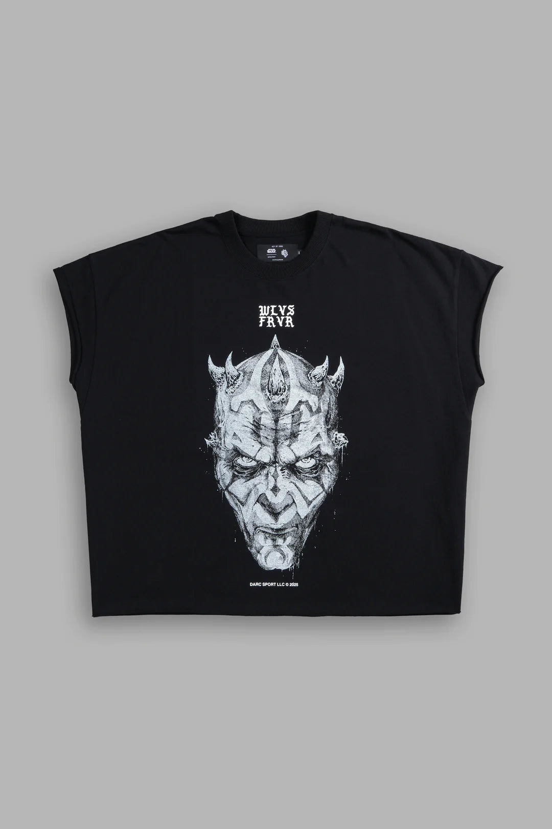 DARK APPRENTICE "GRUNGE" CUT OFF TEE IN BLACK