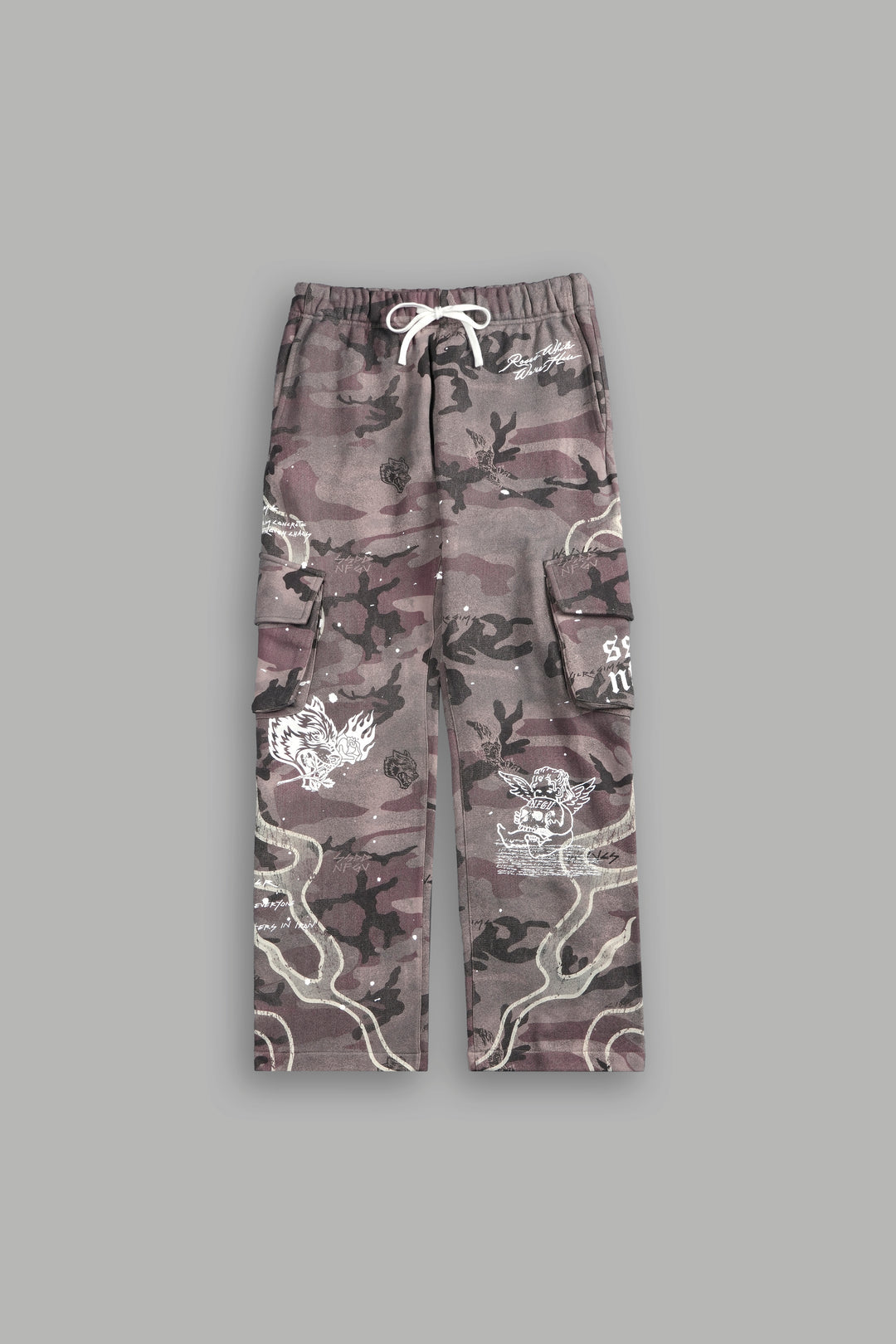 Infernal Bloom Bigelow Cargo Sweat Pants
in Blooming Woodland Camo