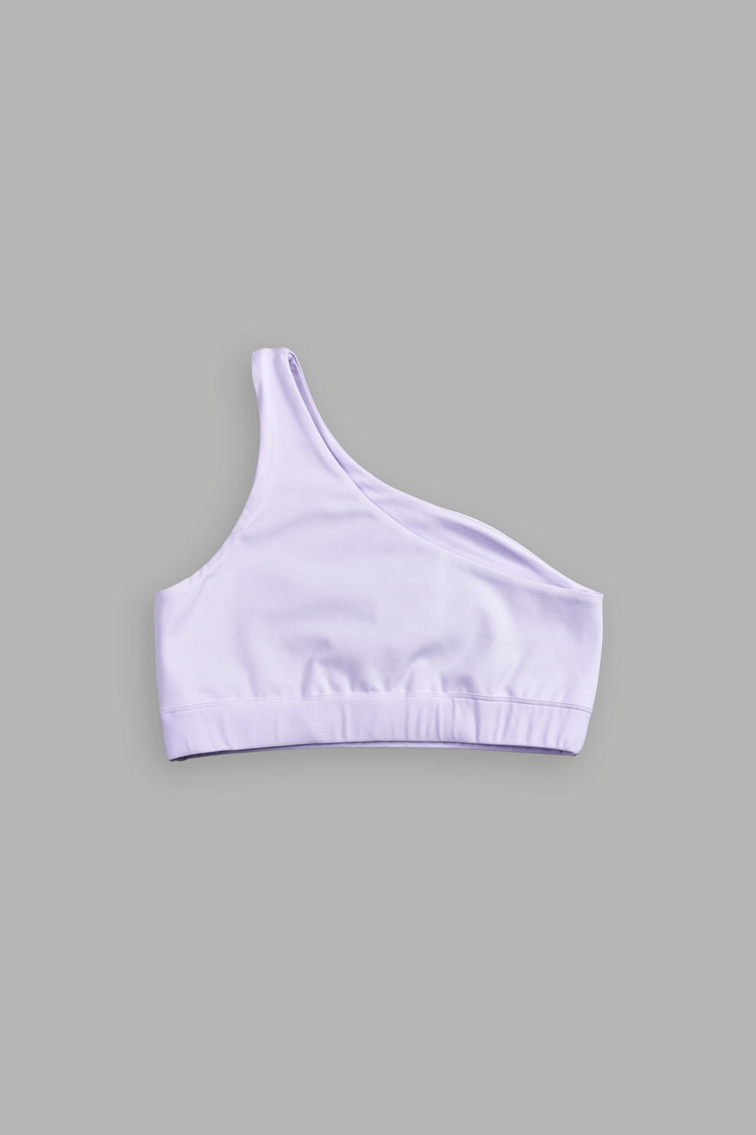THE WOLF AND THE ROSE "ONE SHOULDER" ENERGY BRA IN GHOST ORCHID