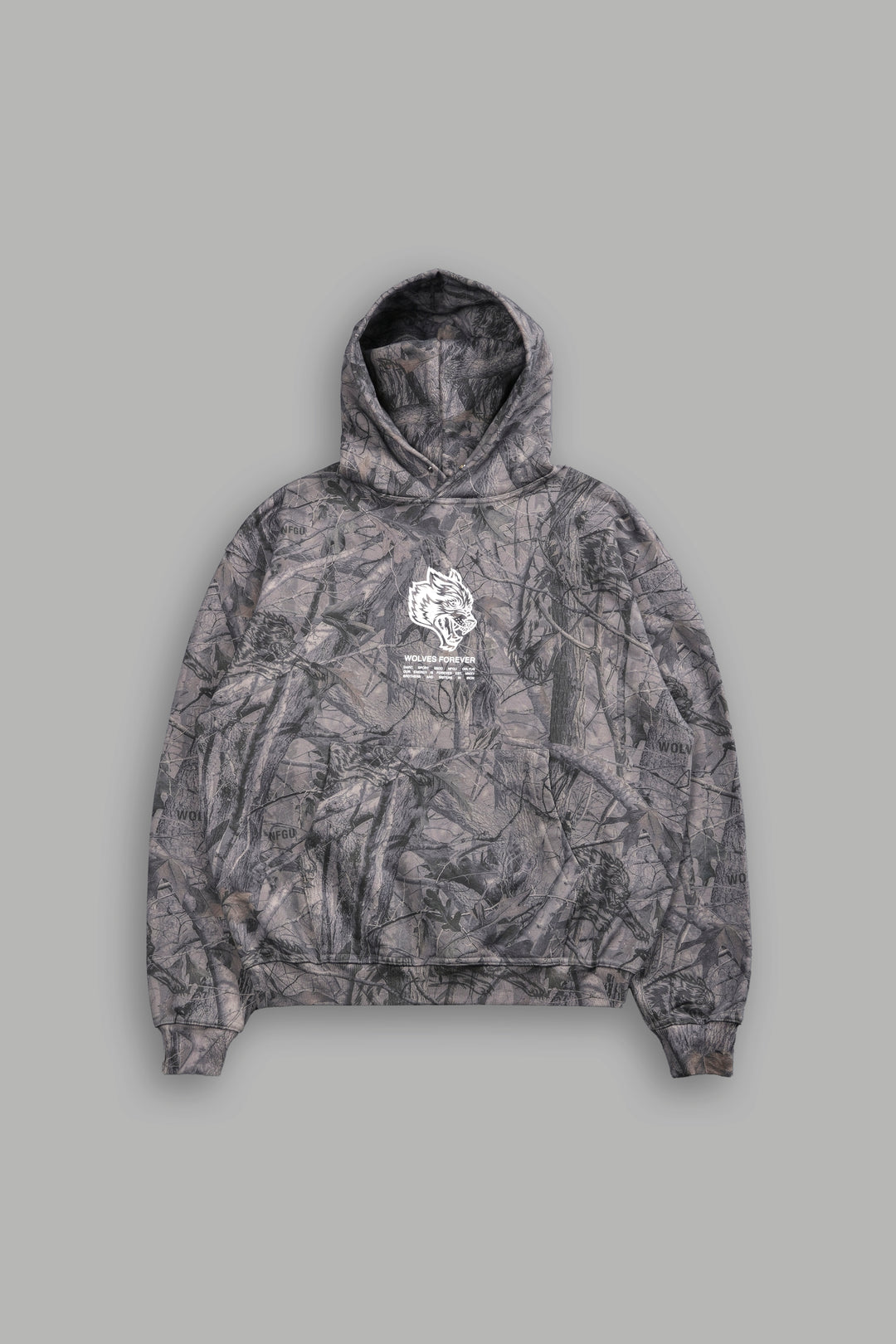 Wolves Have Your Back Unisex "Pierce"
Hoodie in Driftwood Camo