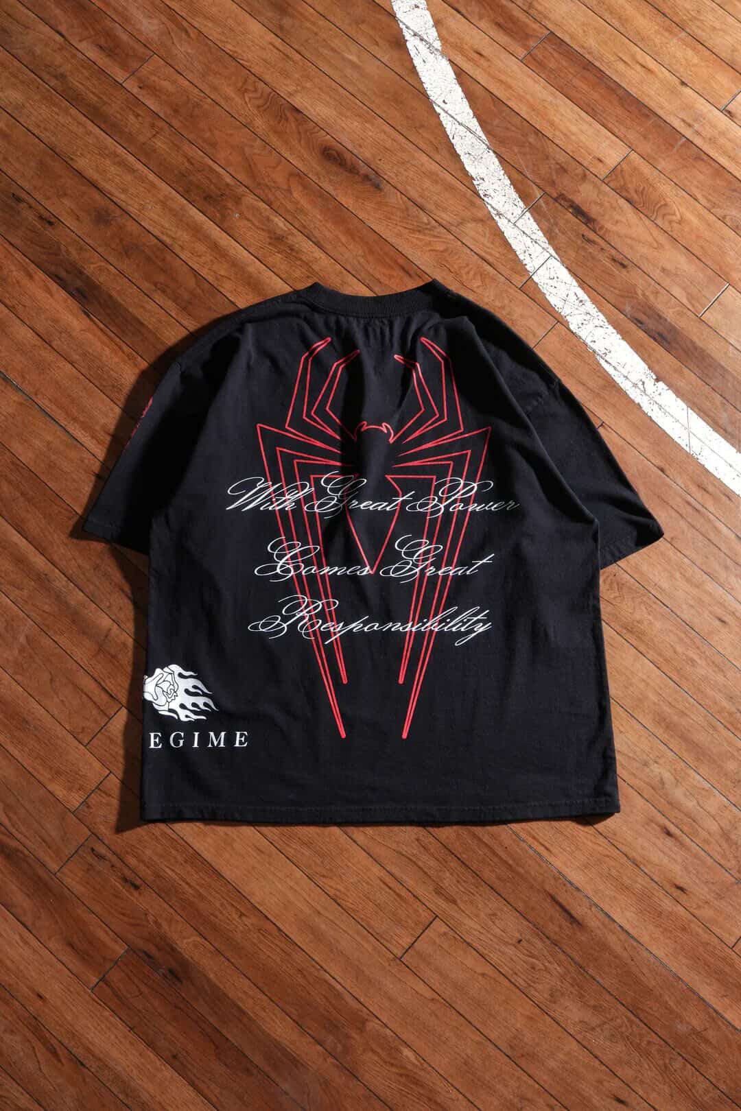 With Great Power American Classic
Oversized Tee in Black