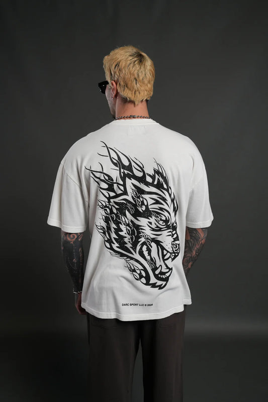 WOLVES INFERNO "PREMIUM" OVERSIZED TEE IN CREAM