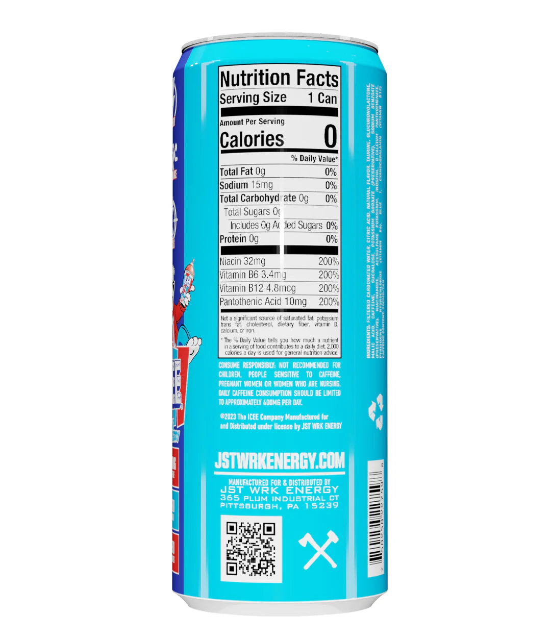 JSTWRK Energy Icee Blue Raspberry
