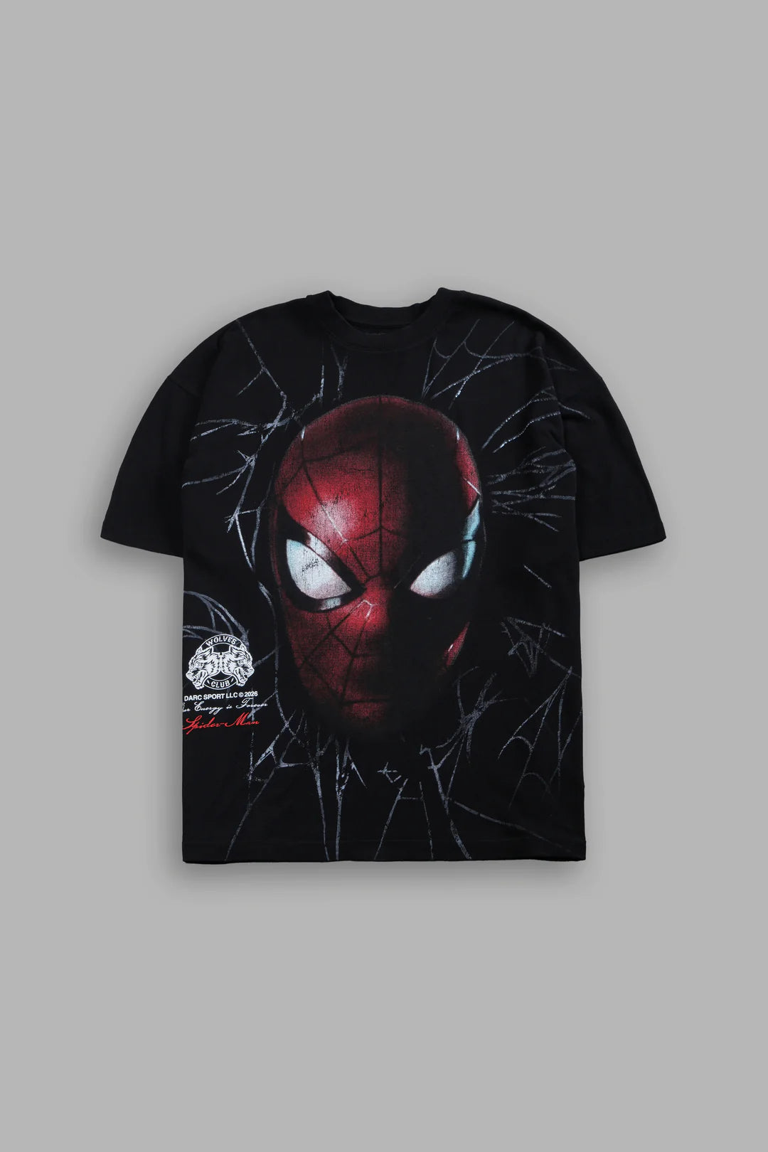 WEB OF DARKNESS PREMIUM OVERSIZED TEE IN BLACK