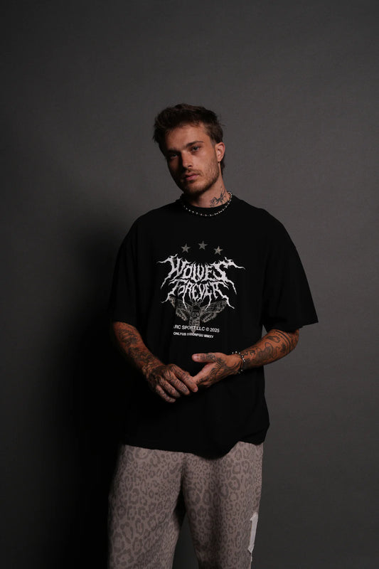 IRON PACK "PREMIUM" OVERSIZED TEE IN BLACK