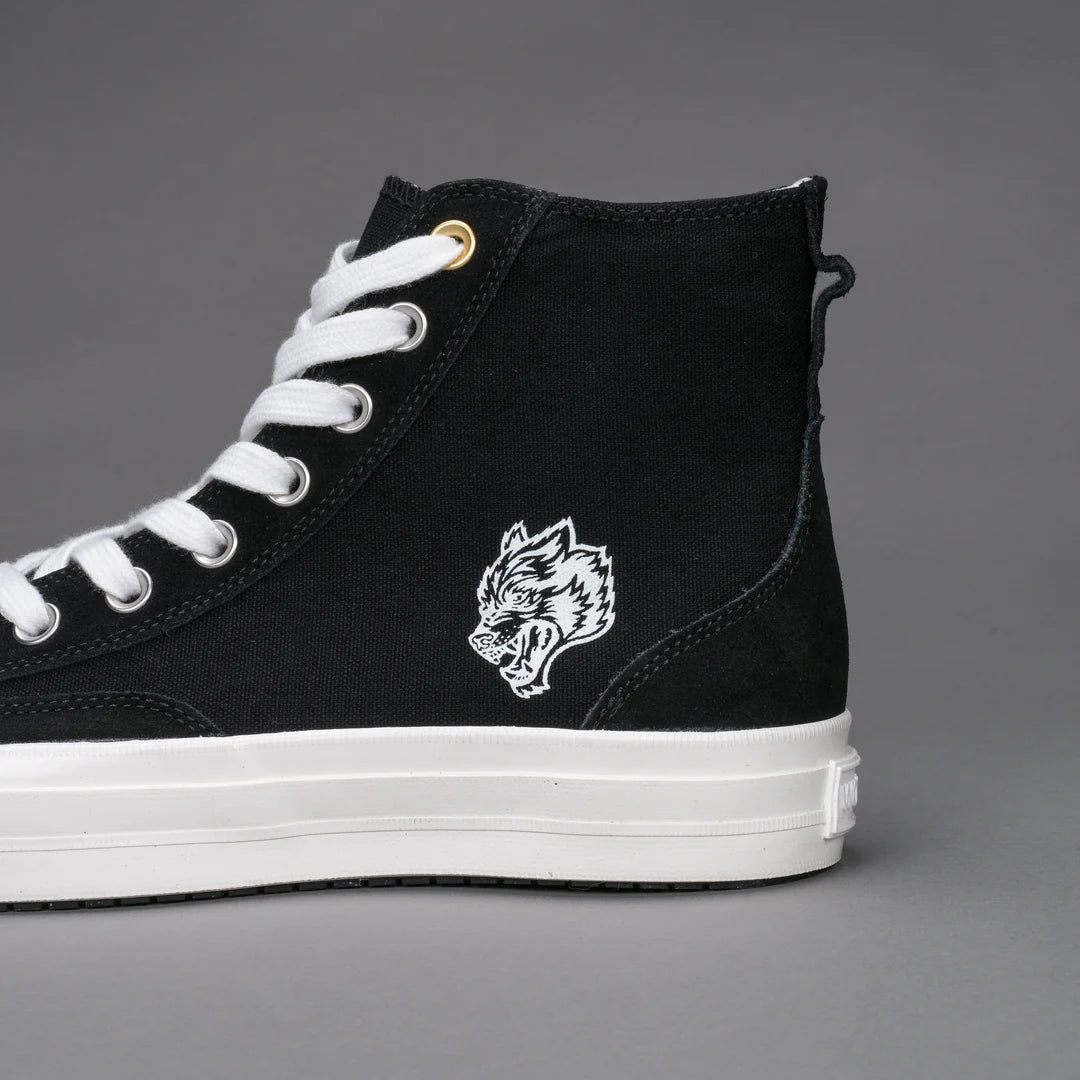 WOLVES FOREVER SUEDED WALK 1-DIOS HIGH TOP SHOE IN BLACK