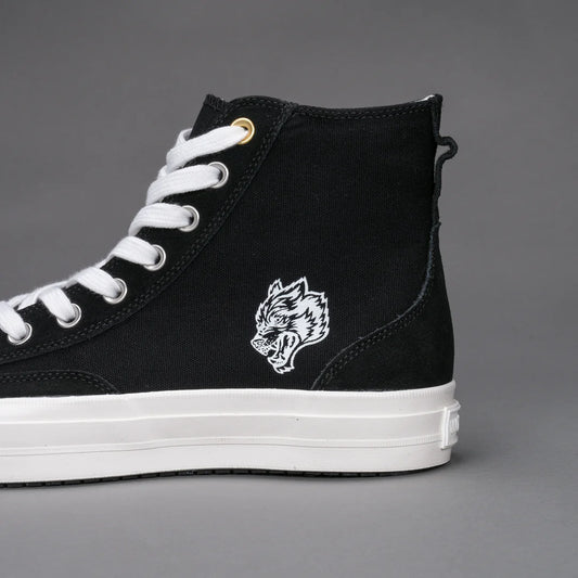 WOLVES FOREVER SUEDED WALK 1-DIOS HIGH TOP SHOE IN BLACK