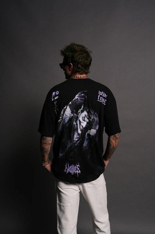 DARC JOKER "SIDE BY SIDE" SERIES PREMIUM OVERSIZED TEE IN BLACK