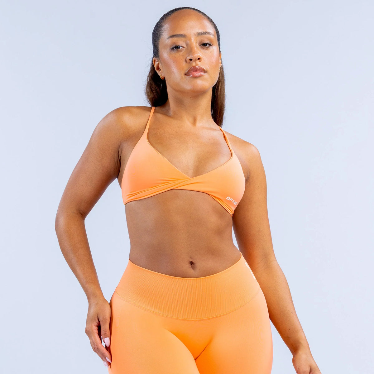 Vision Twist Front Sports Bra Papaya