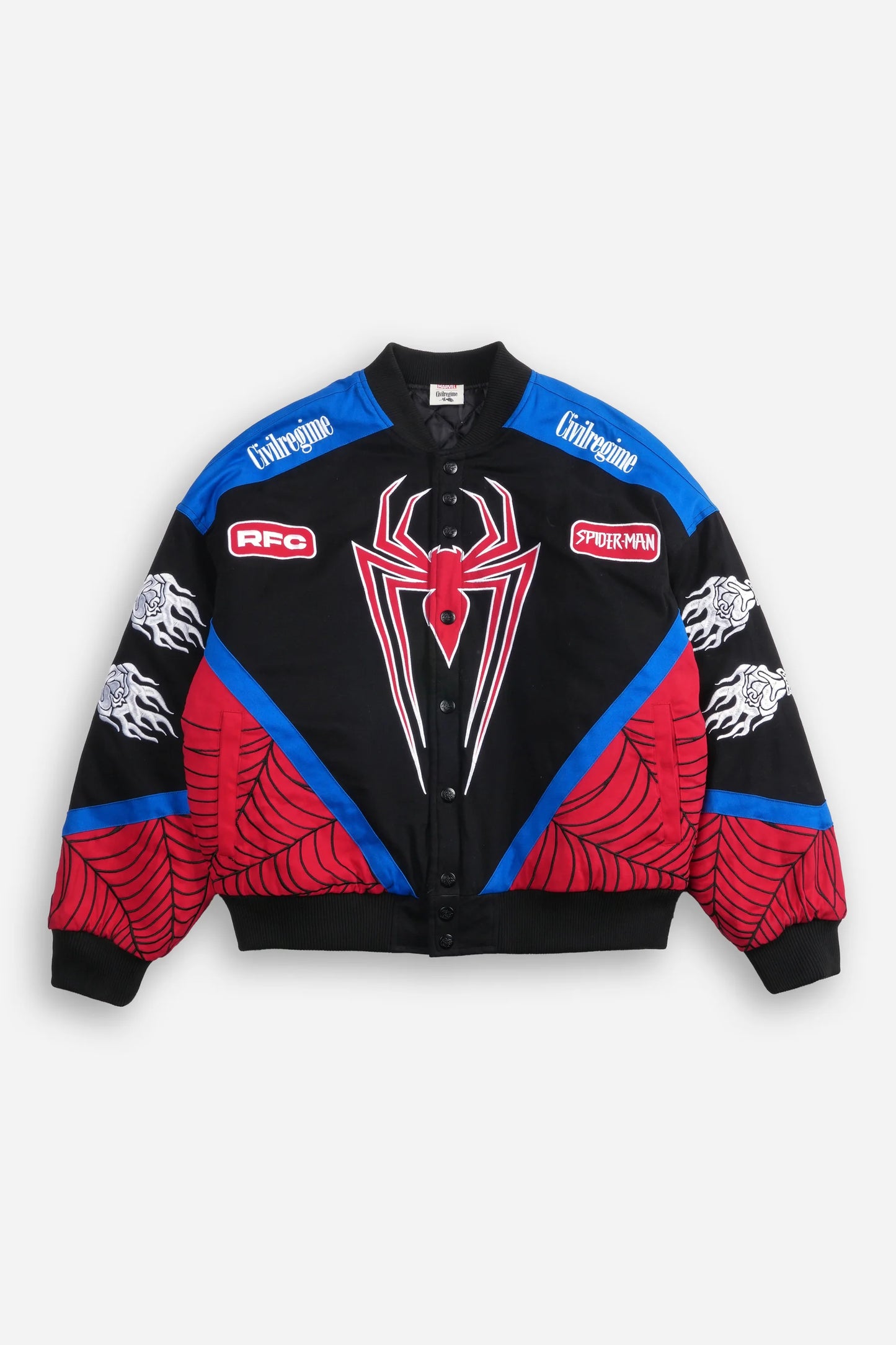 City Swinging Racing Jacket in Black/Blue/Red
