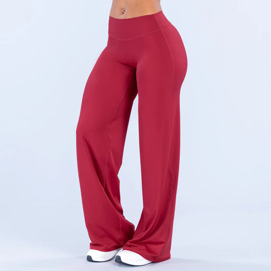 Sav Wide Leg Pants Cherry