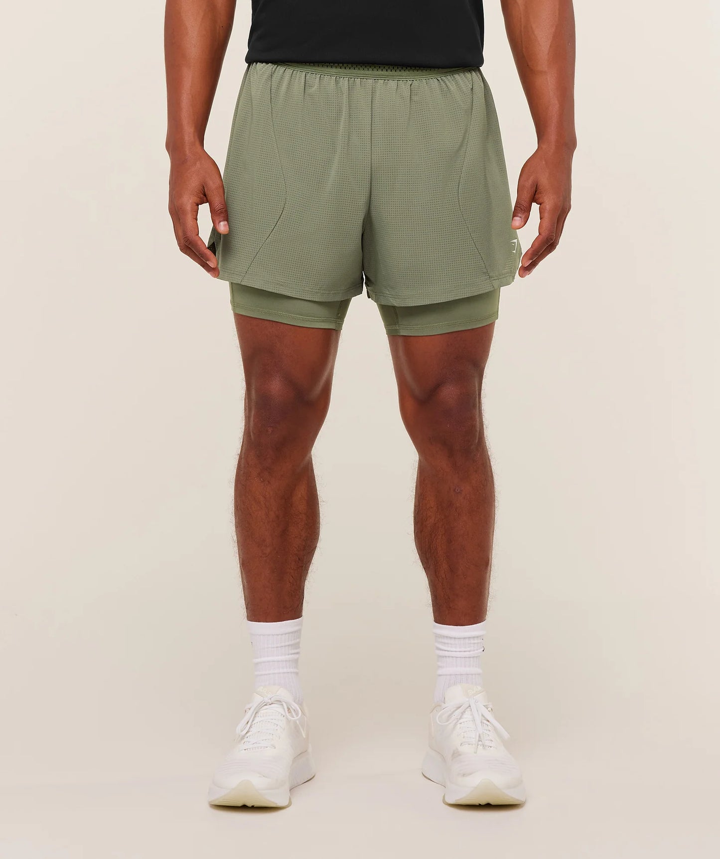 RUNNING 4" 2IN1 SHORTS Base Green