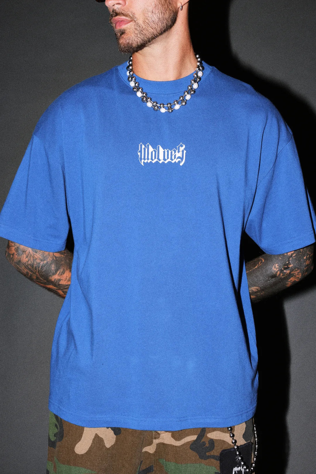 SSDDNFGU HESH PREMIUM OVERSIZED TEE IN DARC COBALT