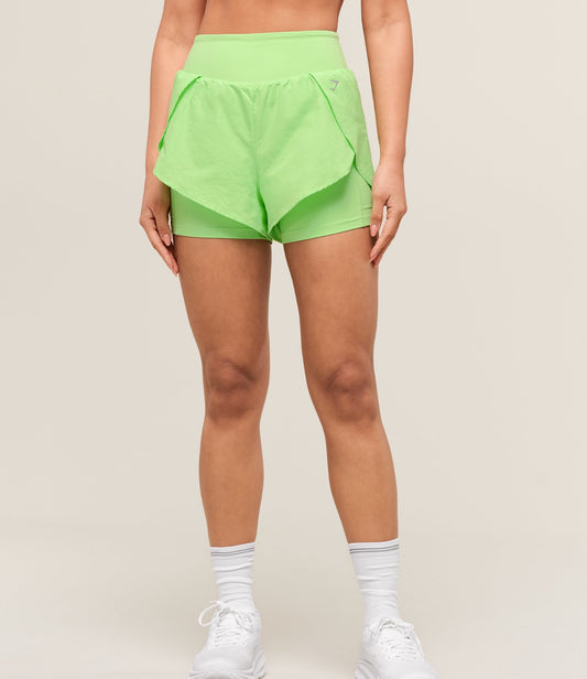 Running 2-in-1 Shorts - Energy Gelato Green