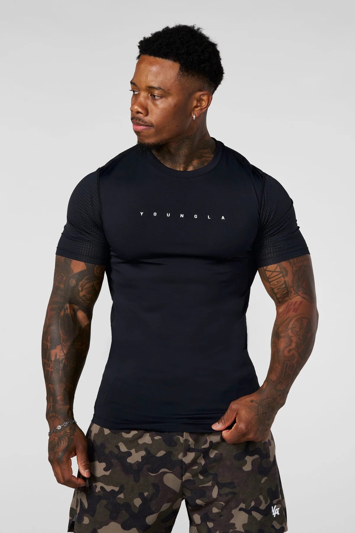 4083 - AIRFLEX COMPRESSION TEES Black