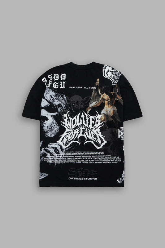 GRIM HALO "PREMIUM" OVERSIZED TEE IN BLACK