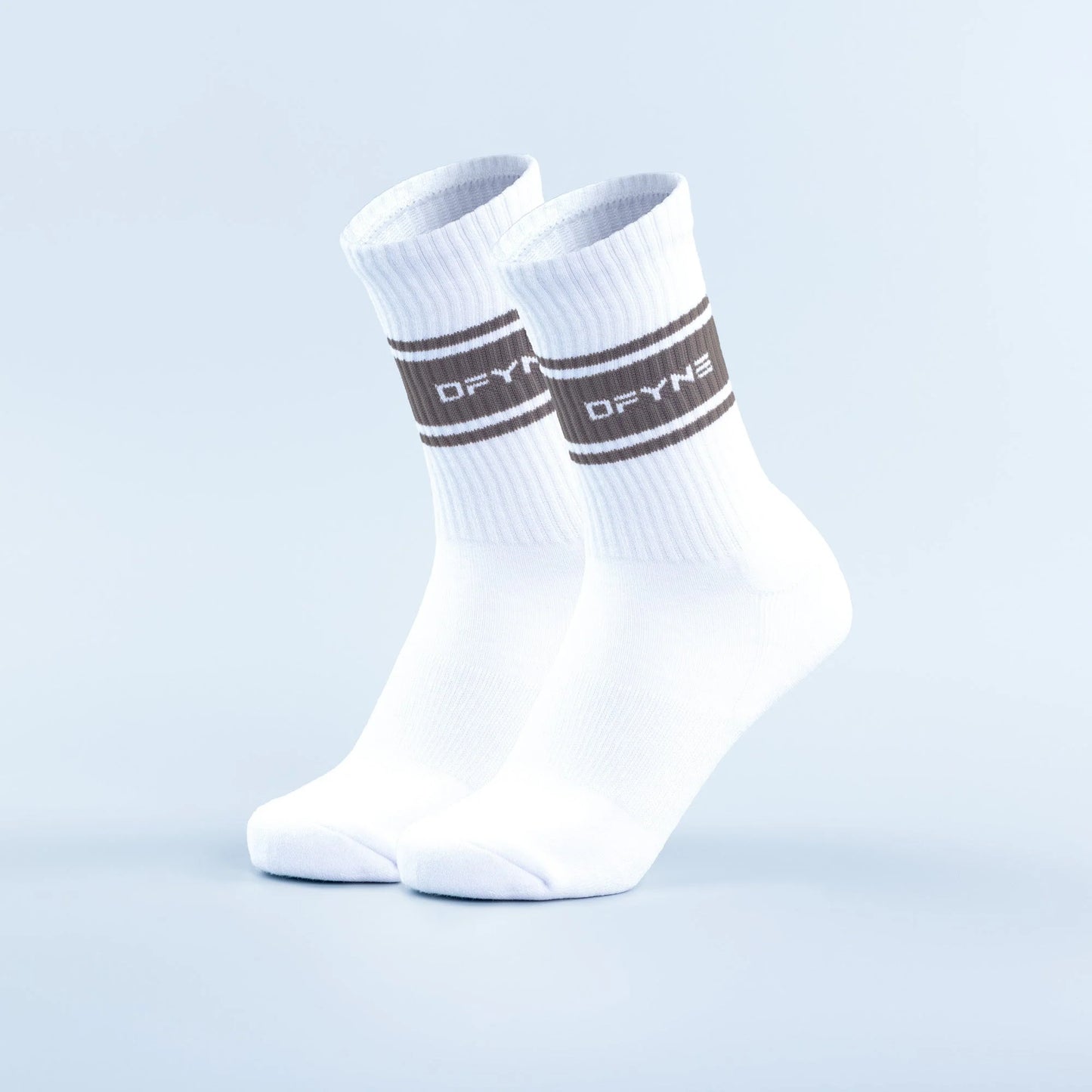 Sports Stripe Crew Socks Truffle