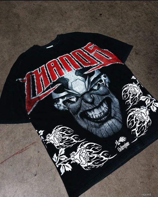 Thanos American Classic Oversized
Tee in Vintage Black