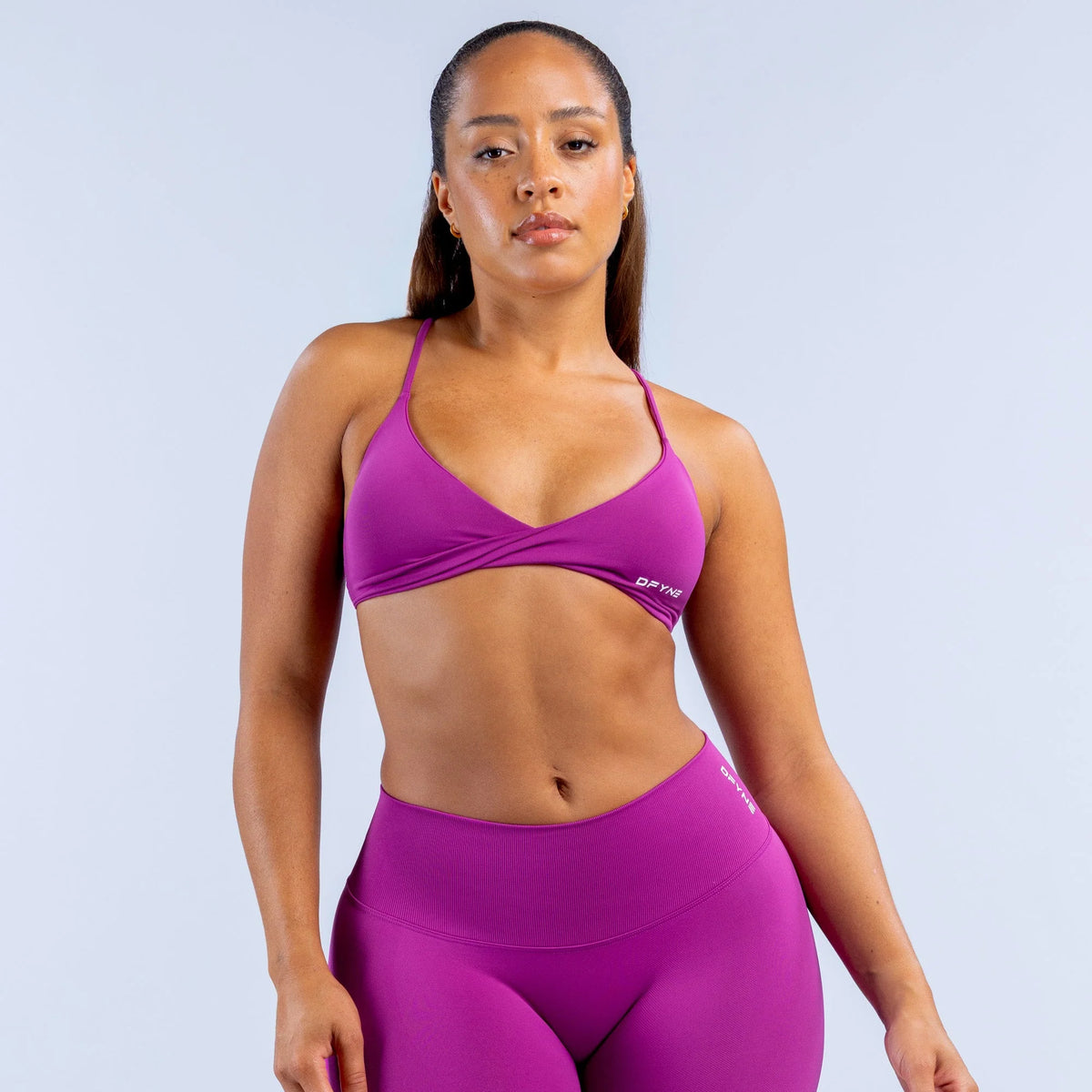 Vision Twist Front Sports Bra Fuchsia