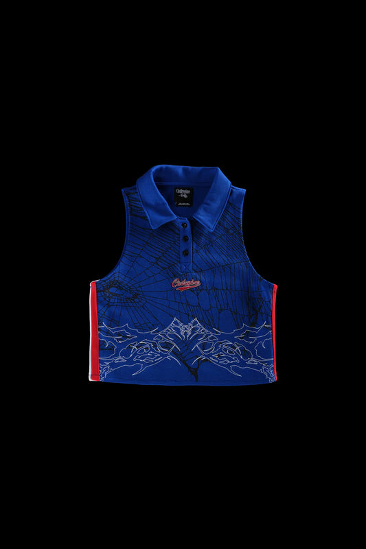 VICIOUS VARSITY JERSEY TANK IN COLLEGIATE BLUE