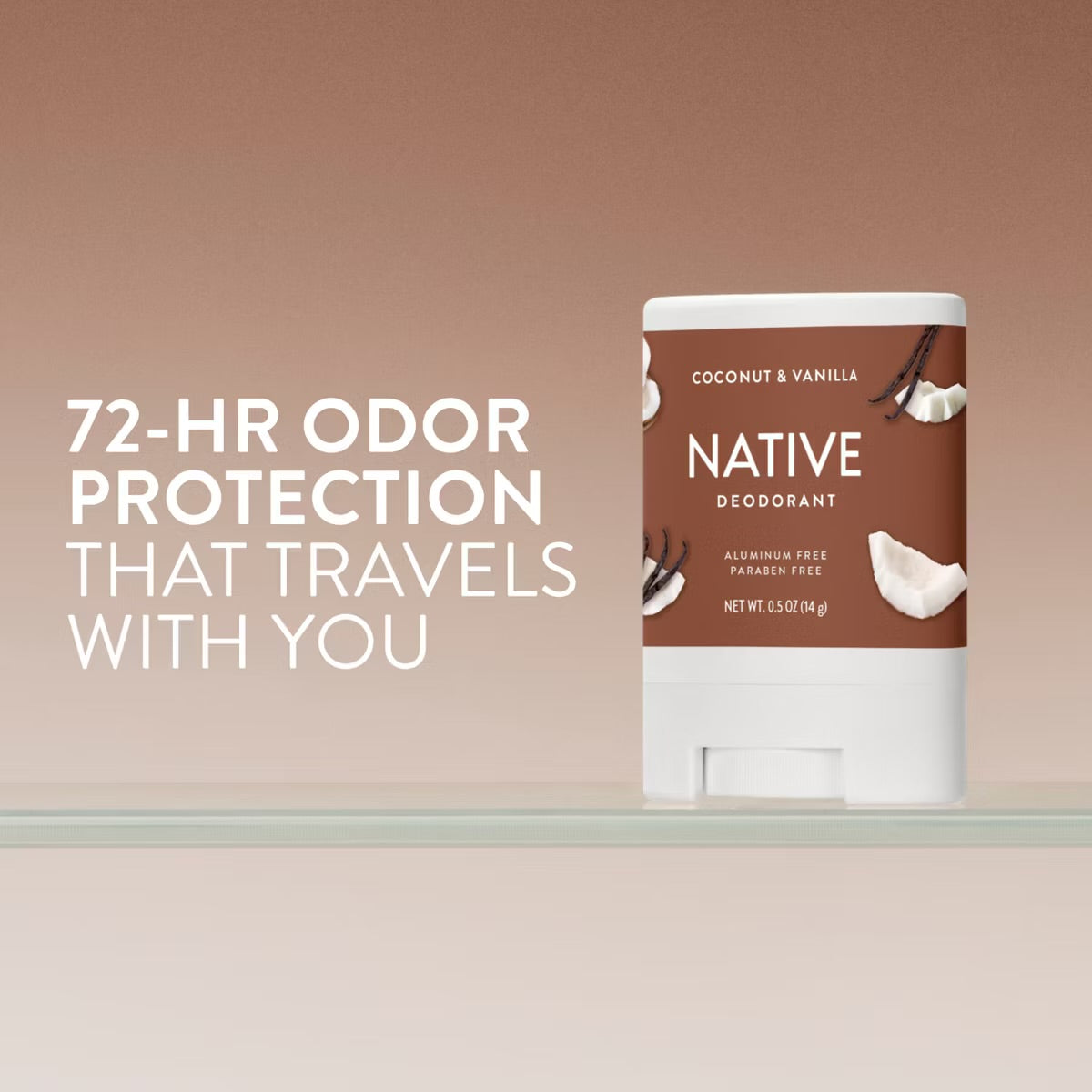 Native Aluminum Free Travel Size Mini Deodorant - Coconut & Vanilla - 0.5oz