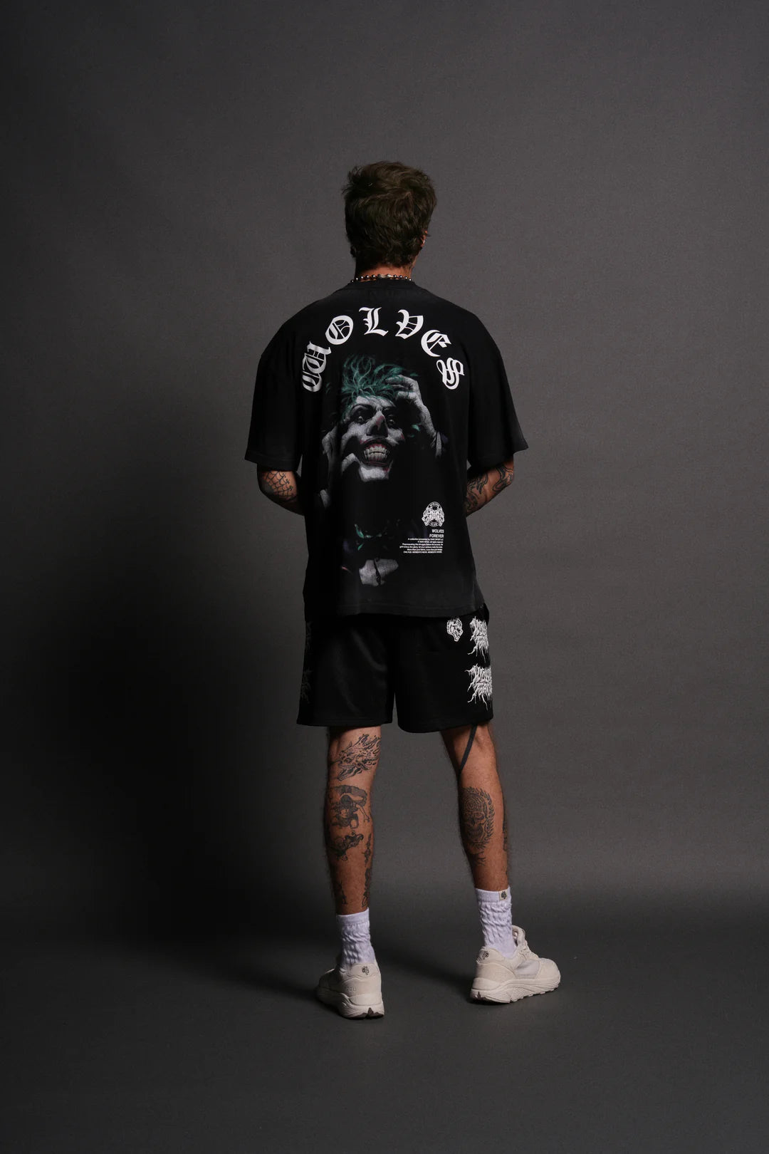 THE LAST LAUGH "PREMIUM" OVERSIZED TEE IN BLACK DRIFT WASH