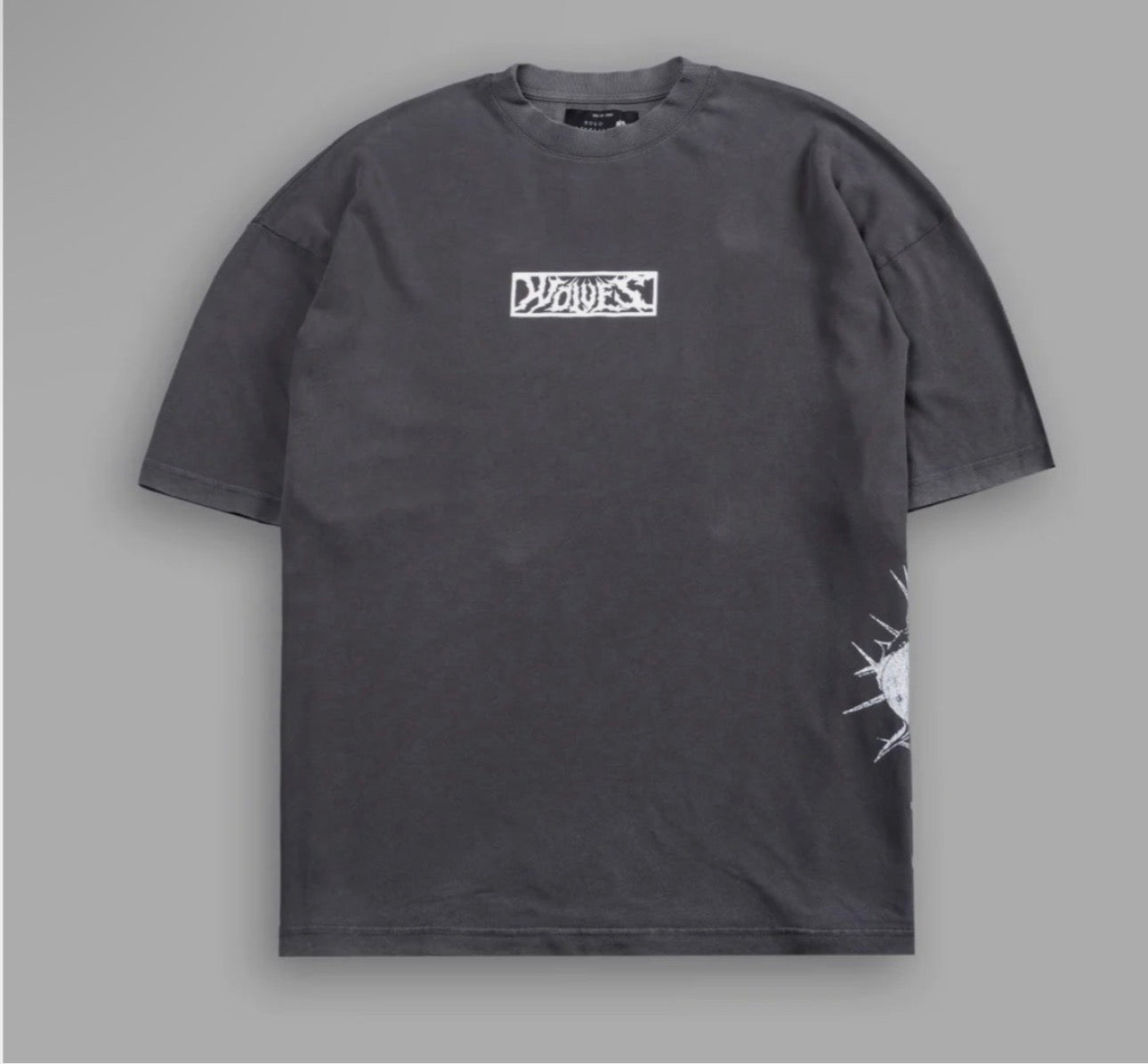 Bats In The Night Premium Oversized Tee in Wolf Gray