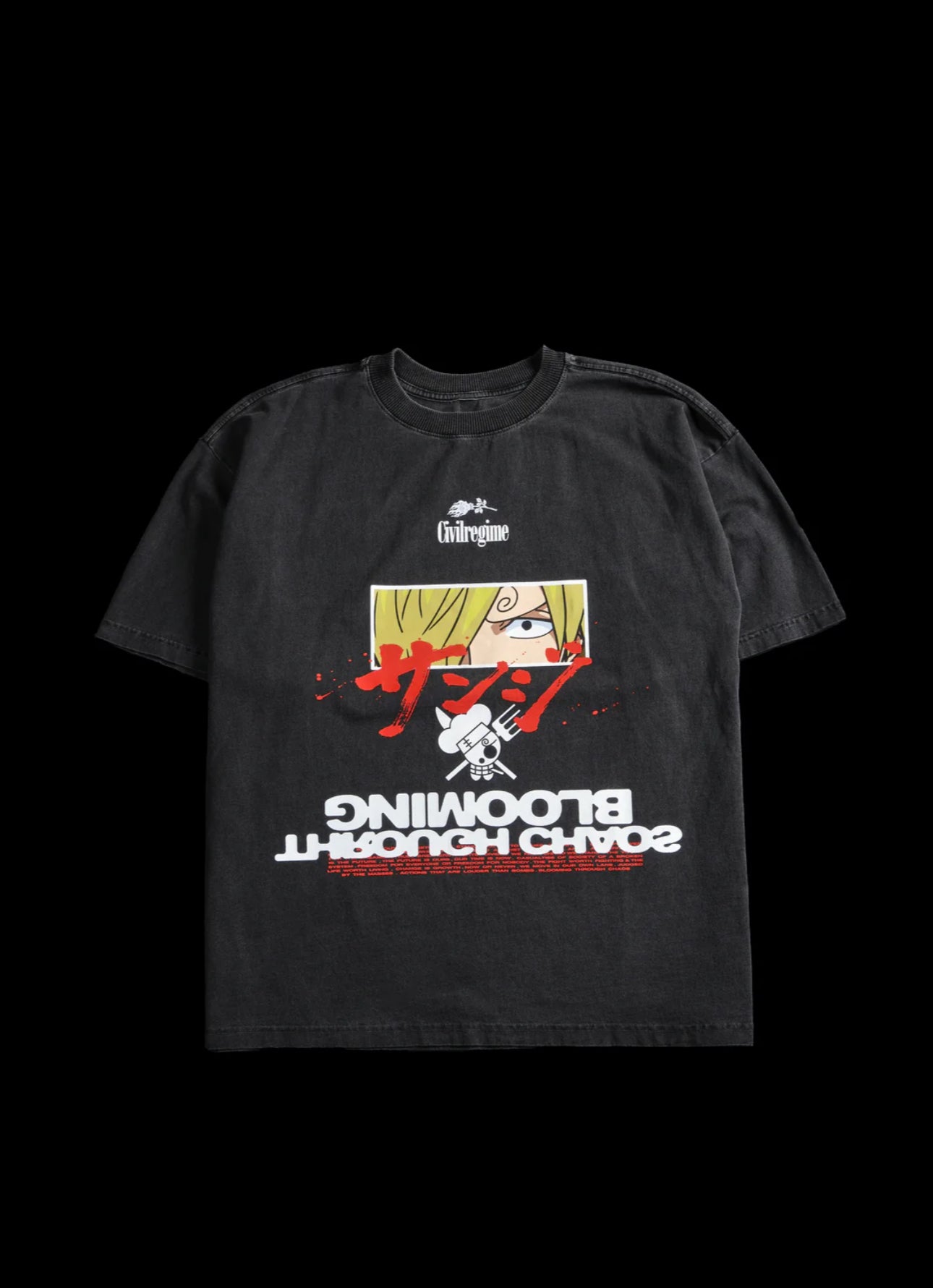 PLAYER OF CHAOS 199X OVERSIZED TEE IN VINTAGE ASHES