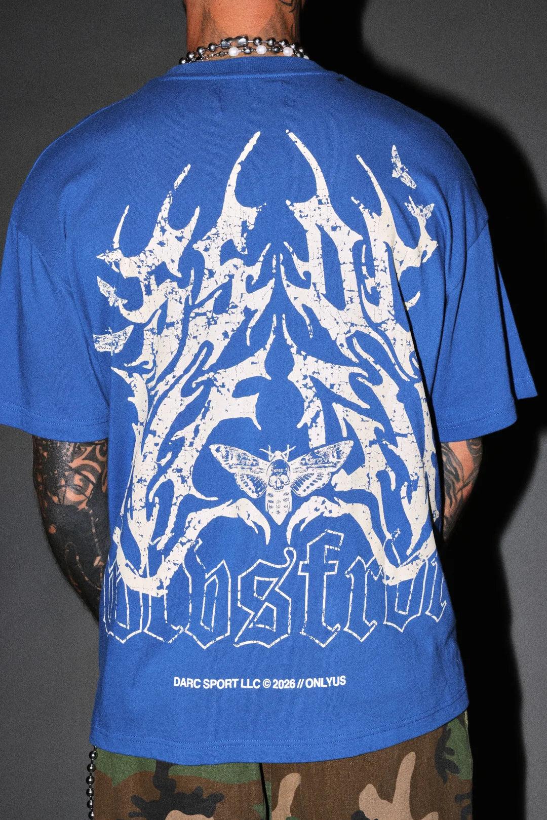 SSDDNFGU HESH PREMIUM OVERSIZED TEE IN DARC COBALT