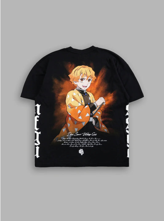 ZENITSU "SIDE BY SIDE" SERIES PREMIUM TEE IN BLACK