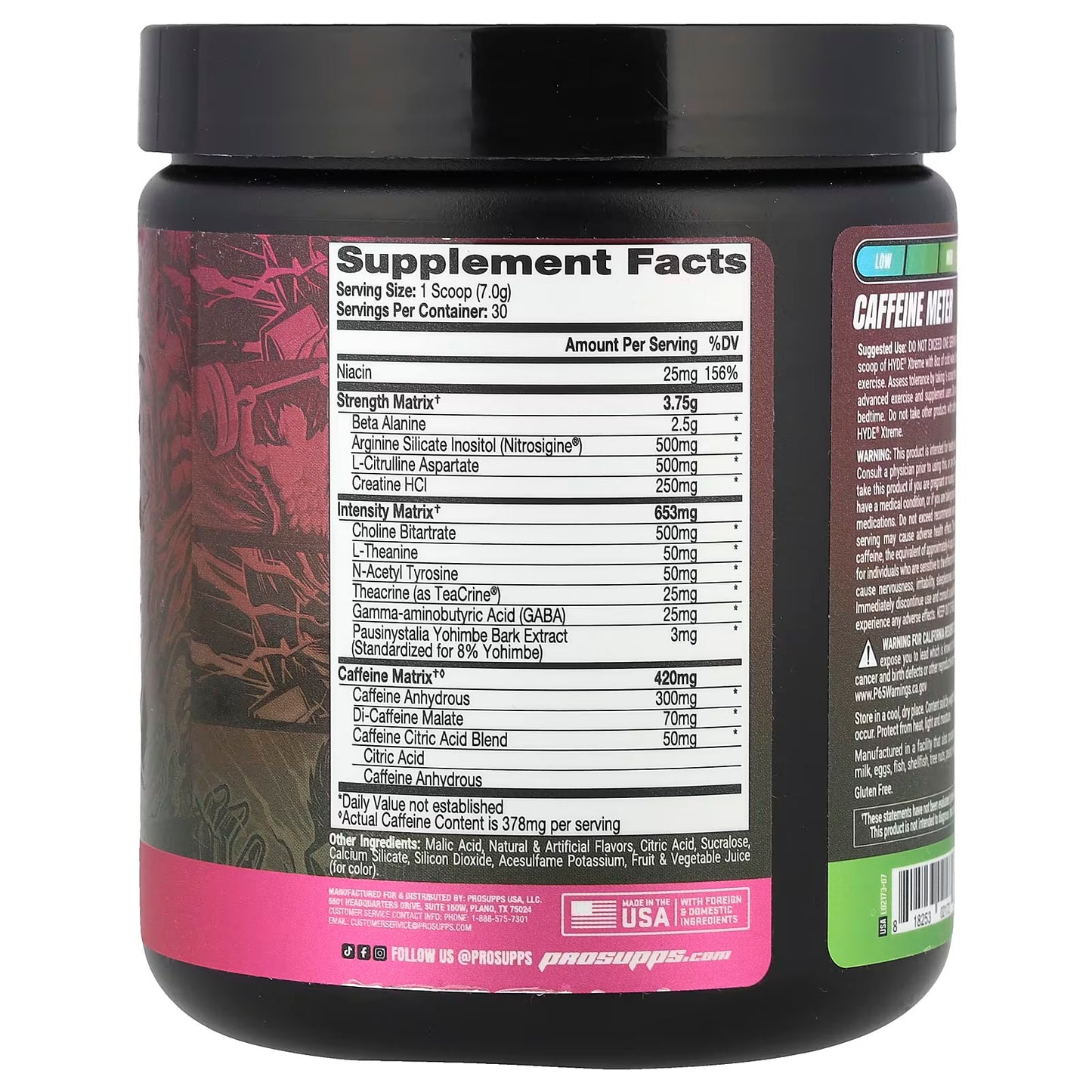 Hyde Xtreme®, Hard-Hitting Energy Pre Workout, Watermelon, 7.4 oz (210 g)