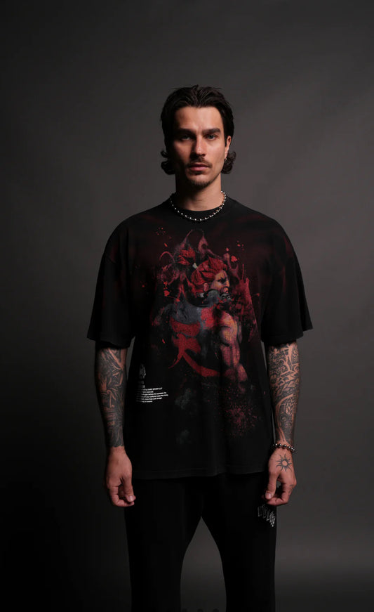LET'S GET STARTED "PREMIUM" OVERSIZED TEE IN BLACK