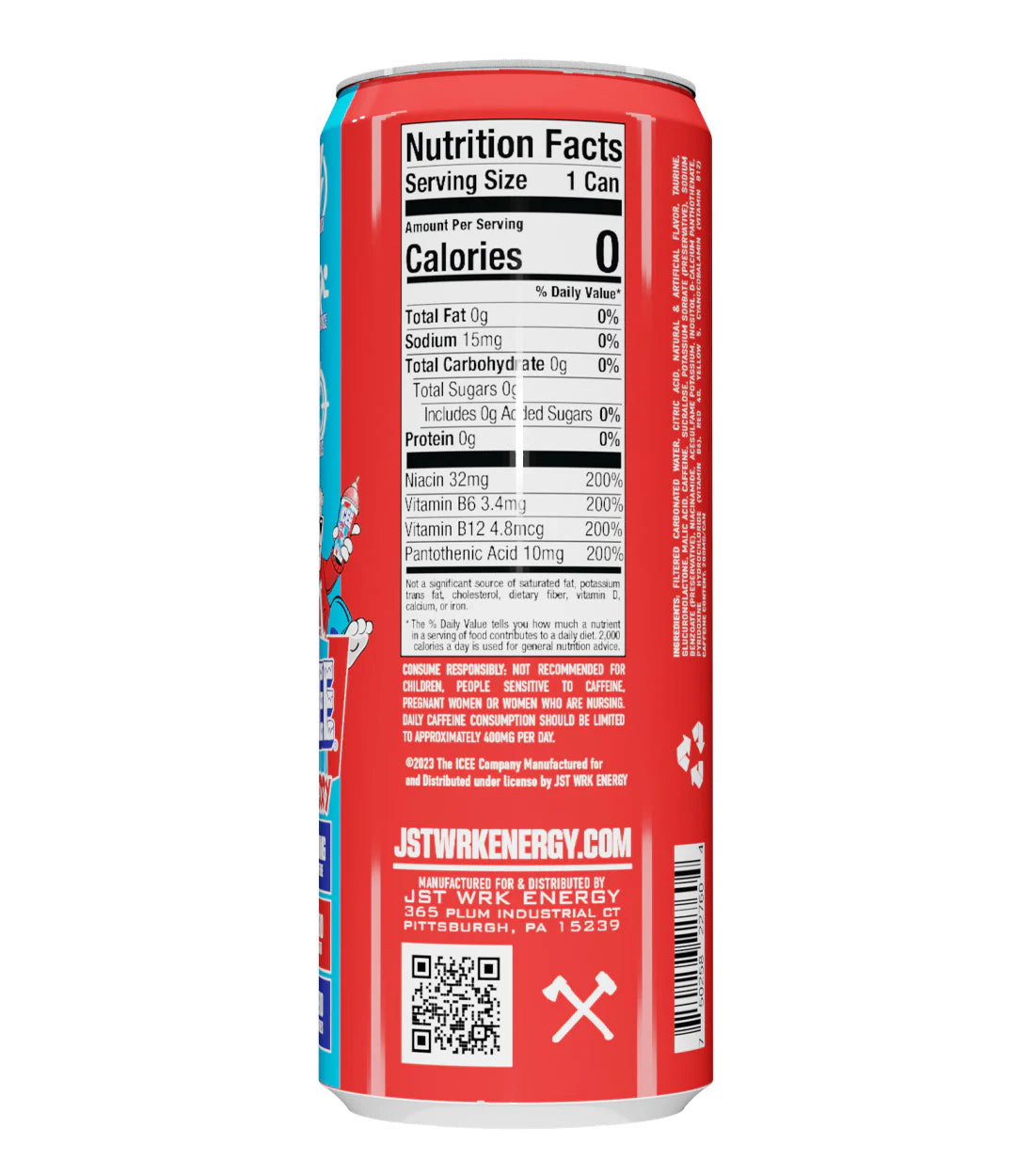 JSTWRK Energy Icee Cherry