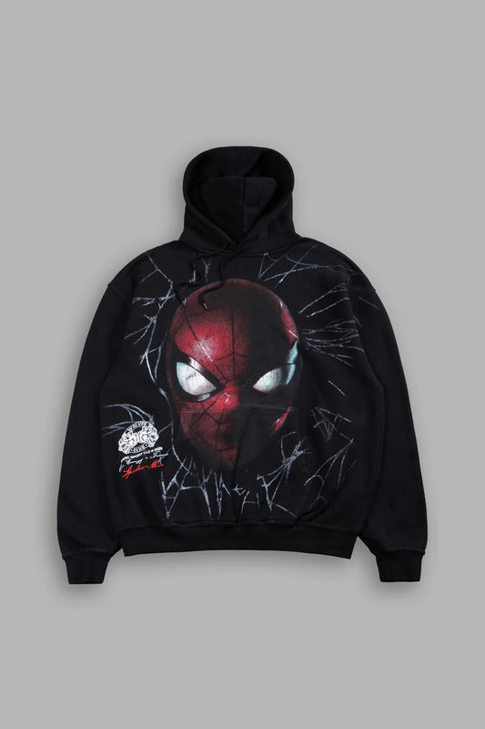 WEB OF DARKNESS BISHOP HOODIE IN BLACK