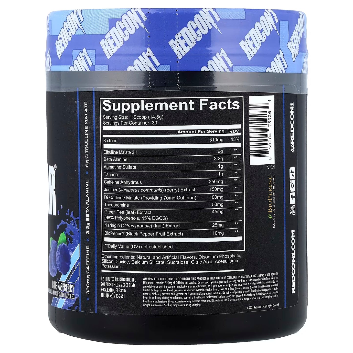 REDCON1 Total War 30serv Blue Raspberry