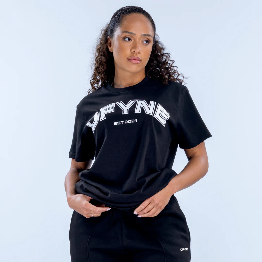 Revive Oversized Graphic Tee Midnight Black